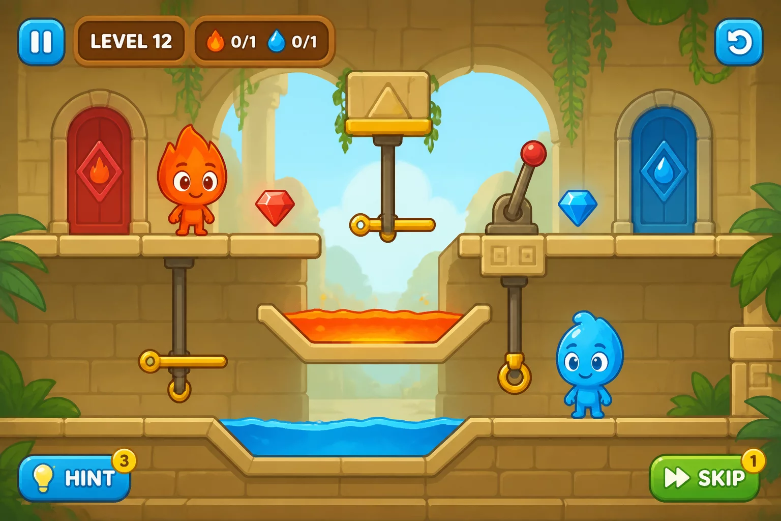 Fireboy & Watergirl 2: The Light Temple Puzzle